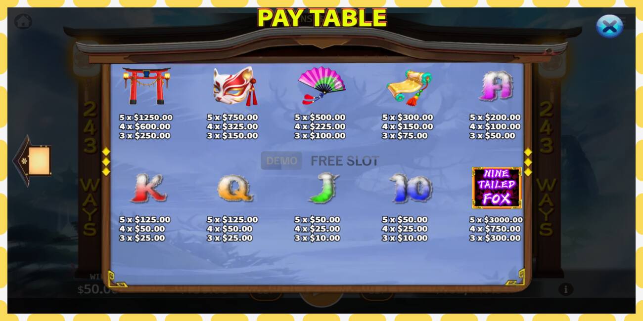 Demo slot Nine Tailed Fox free and without registration, picture - 1