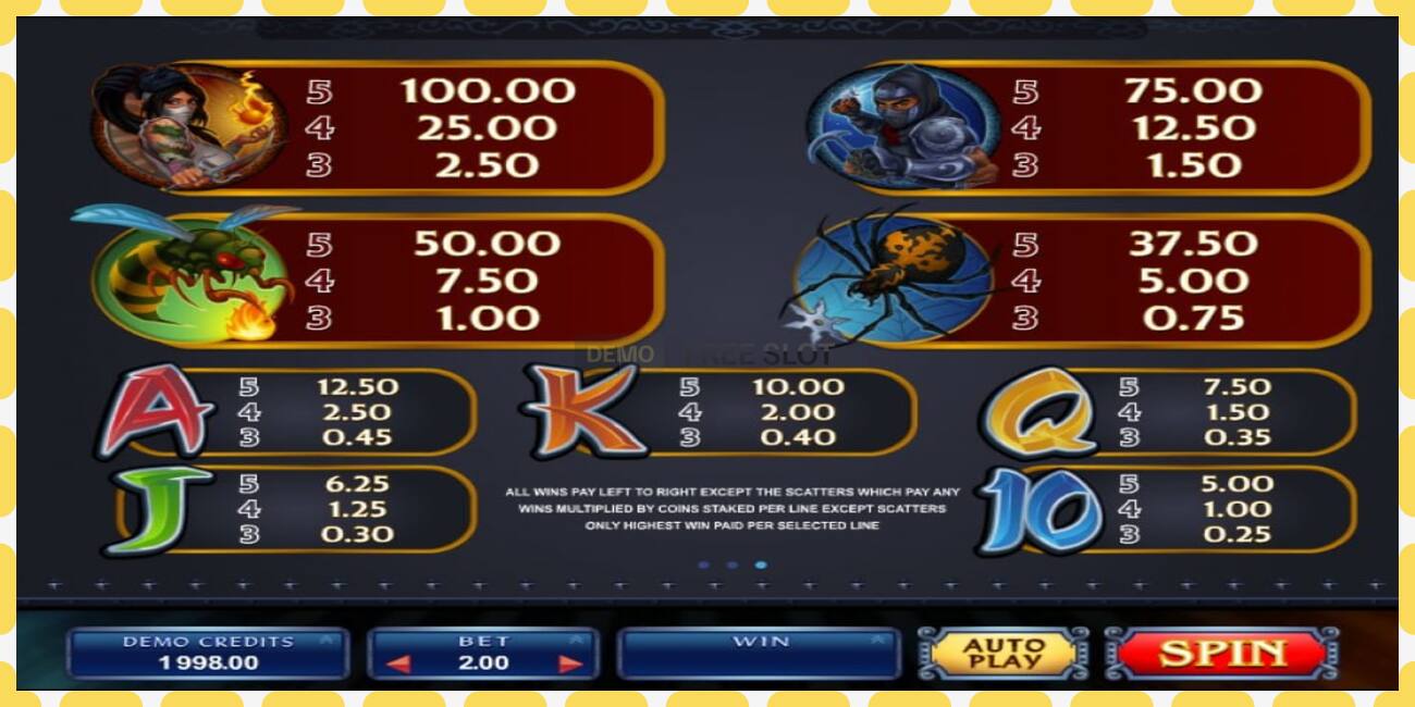 Demo slots Ninja Magic bezmaksas un bez reģistrācijas, attēlu - 1