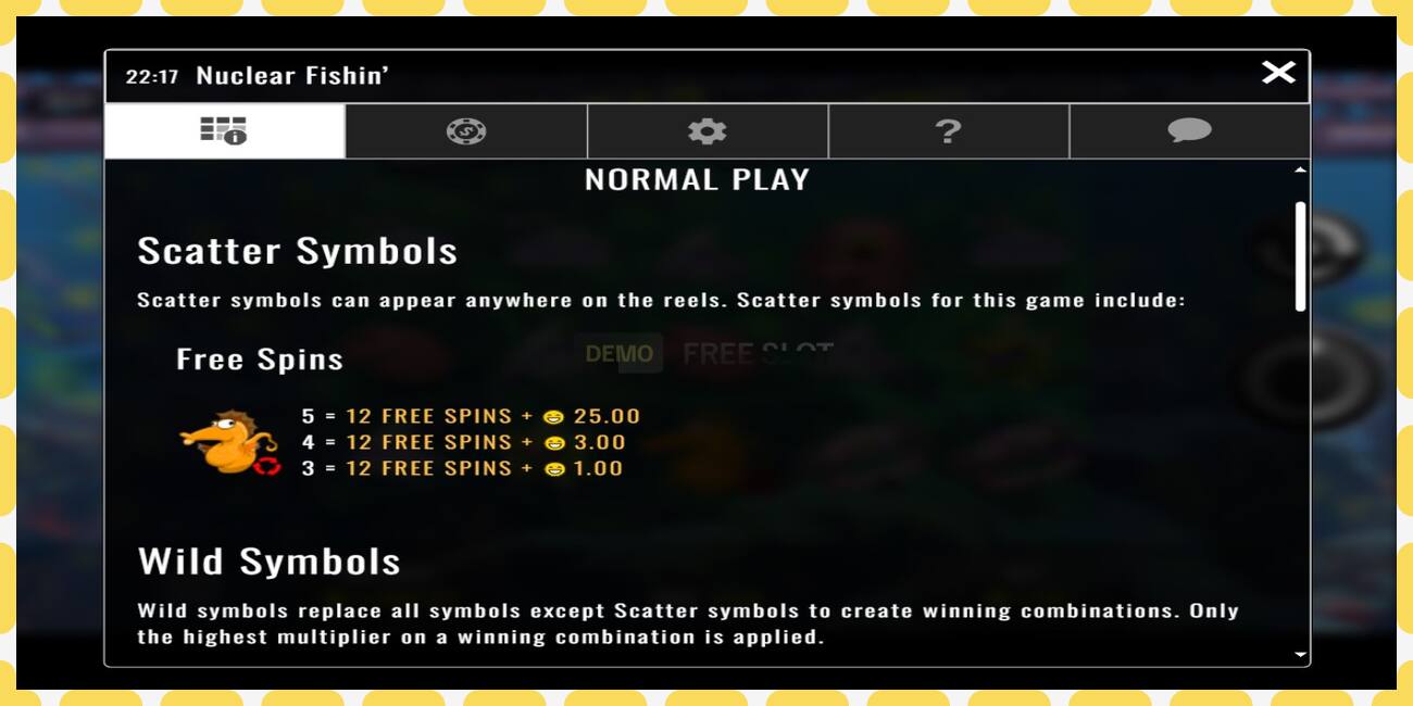 Demo slot Nuclear Fishin’ free and without registration, picture - 1