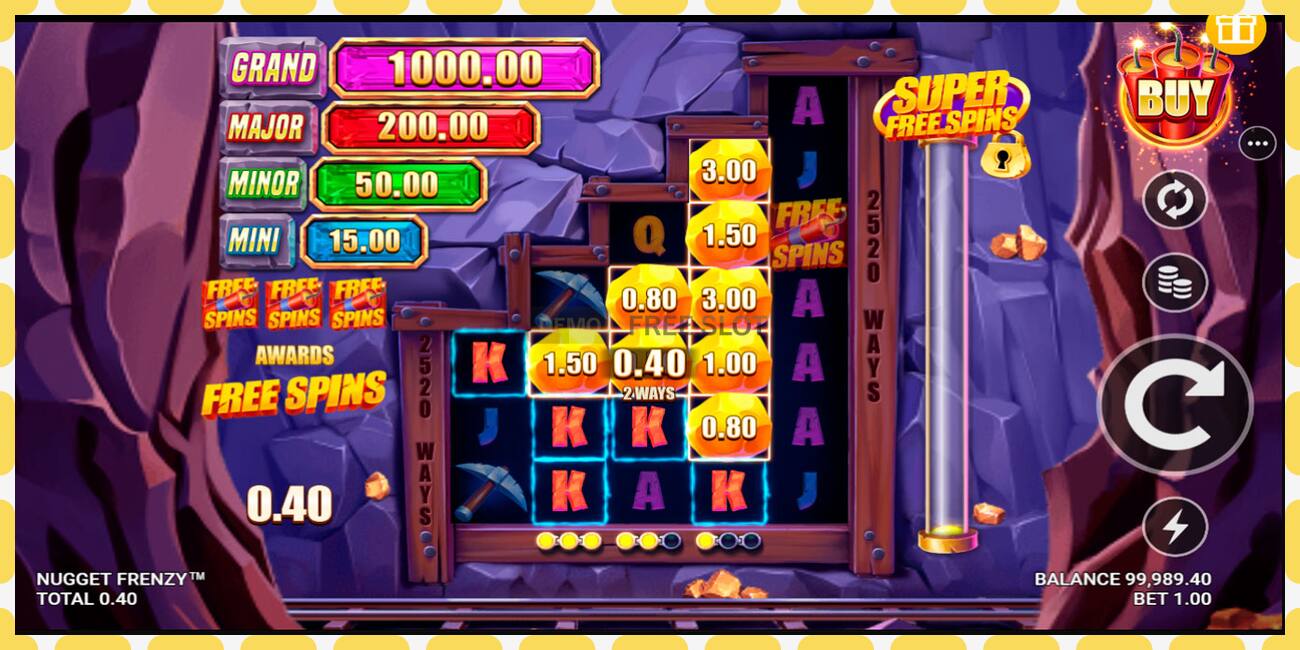 Demo slots Nugget Frenzy bezmaksas un bez reģistrācijas, attēlu - 1