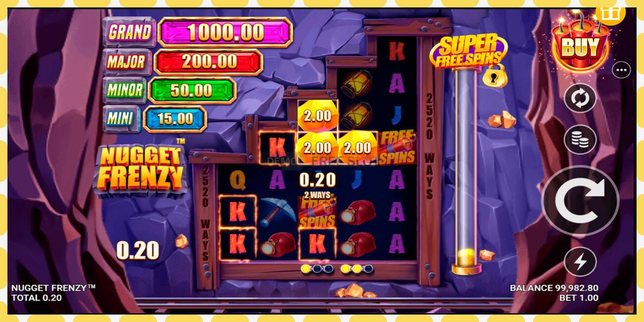 Demo slots Nugget Frenzy bezmaksas un bez reģistrācijas, attēlu - 1