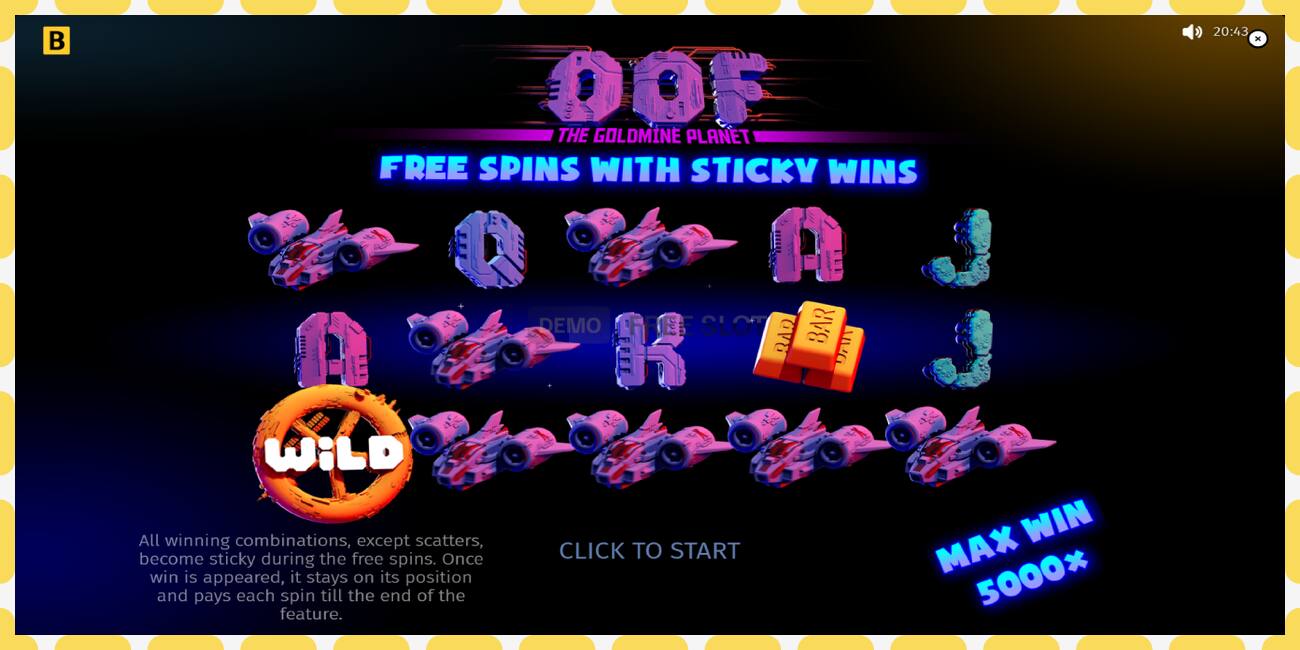 Demo slot OOF The Goldmine Planet free and without registration, picture - 1