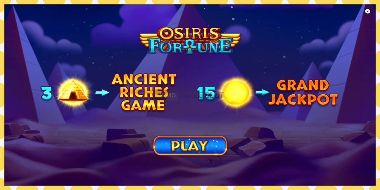 חריץ הדגמה Osiris Fortune חינם וללא הרשמה, תְמוּנָה - 1