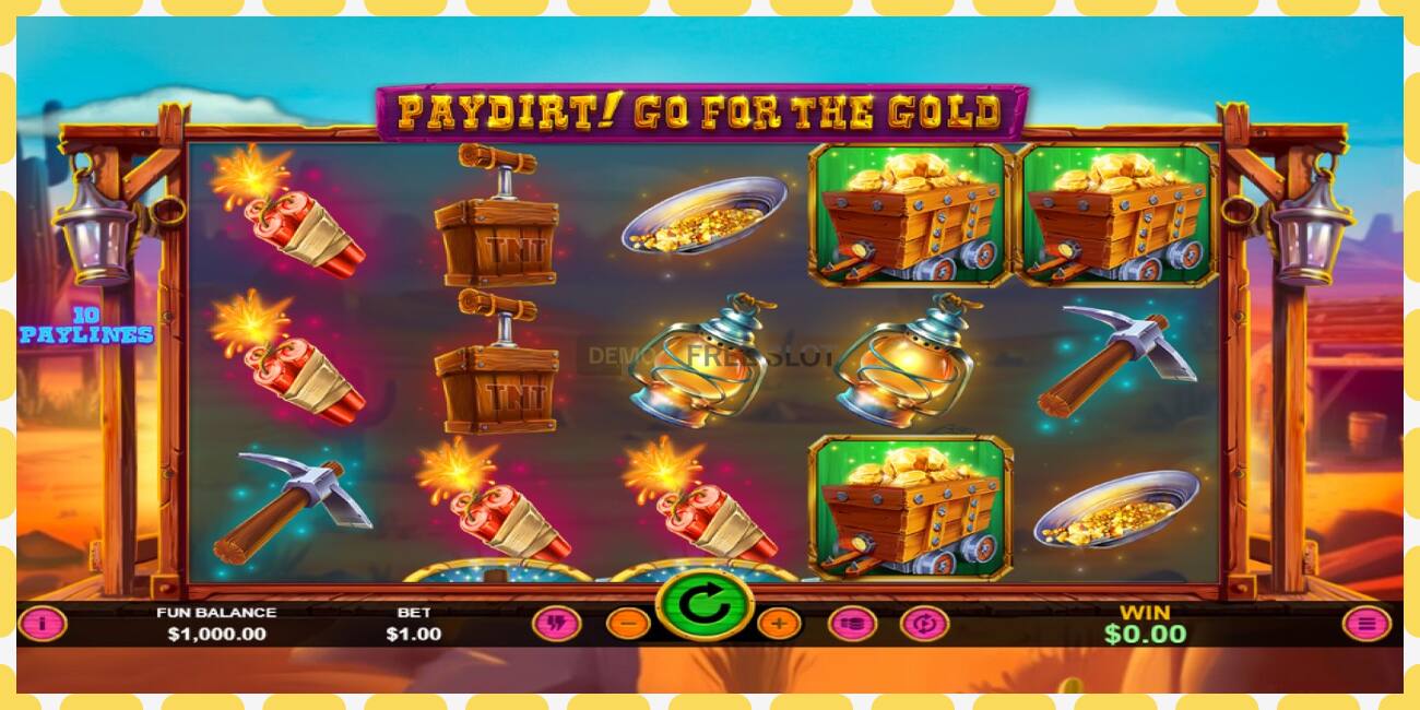 Demo slot Paydirt! Go for the Gold free and without registration, picture - 1