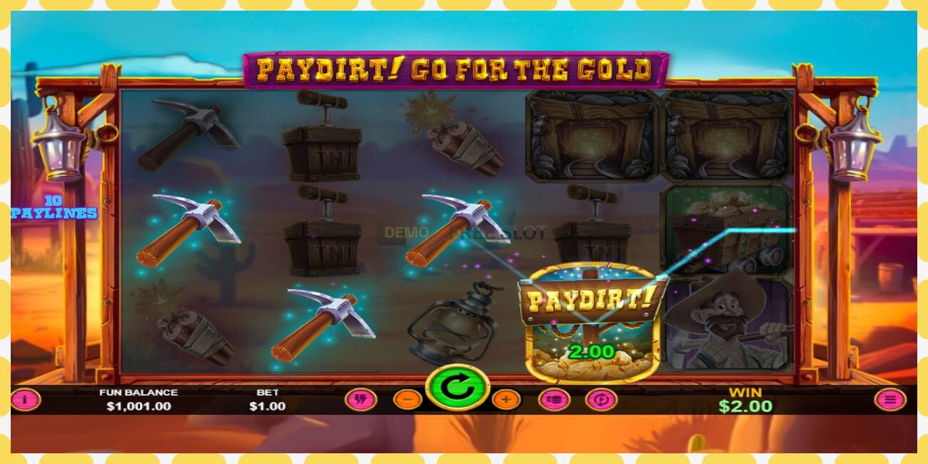 Demo slot Paydirt! Go for the Gold free and without registration, picture - 1