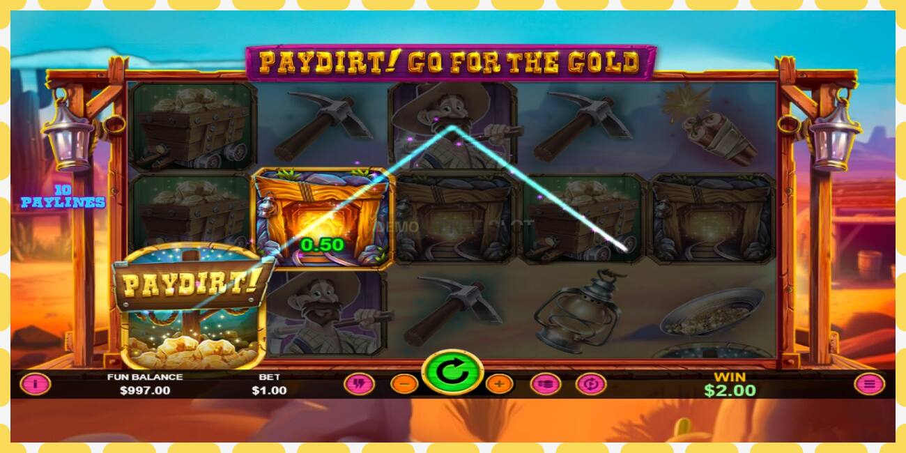 Demo slot Paydirt! Go for the Gold free and without registration, picture - 1