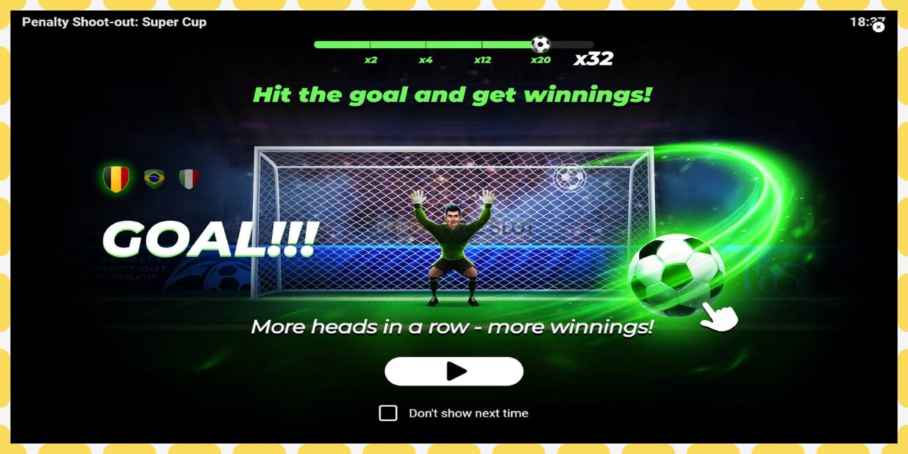 Demo slot Penalty Shoot-Out: Super Cup free and without registration, picture - 1