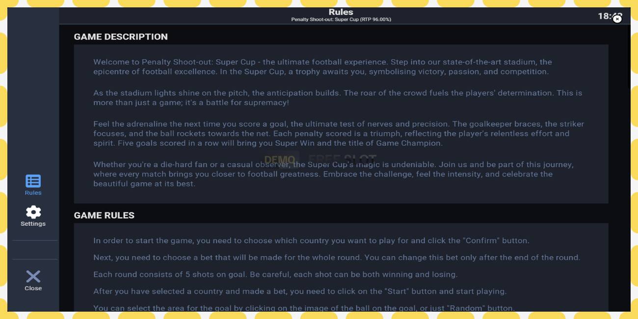 Demo slot Penalty Shoot-Out: Super Cup free and without registration, picture - 1