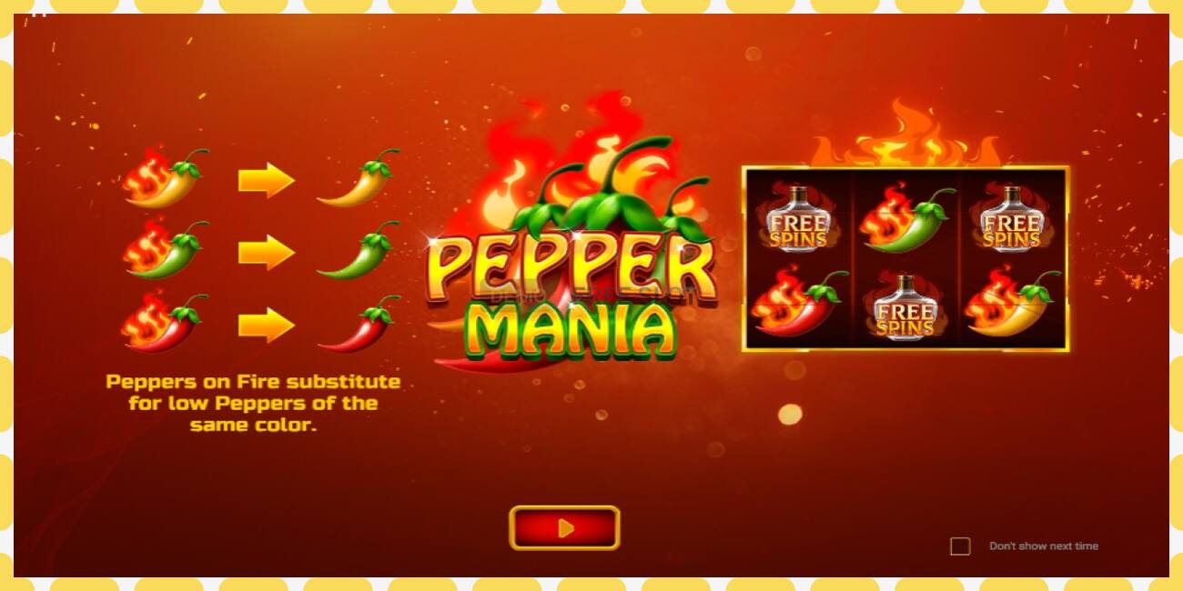 រន្ធដោតសាកល្បង Pepper Mania ឥតគិតថ្លៃនិងដោយគ្មានការចុះឈ្មោះ, រូបភាព - ១