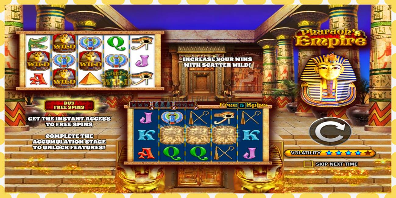 Slot dimostrativo Pharaohs Empire gratuito e senza registrazione, immagine - 1