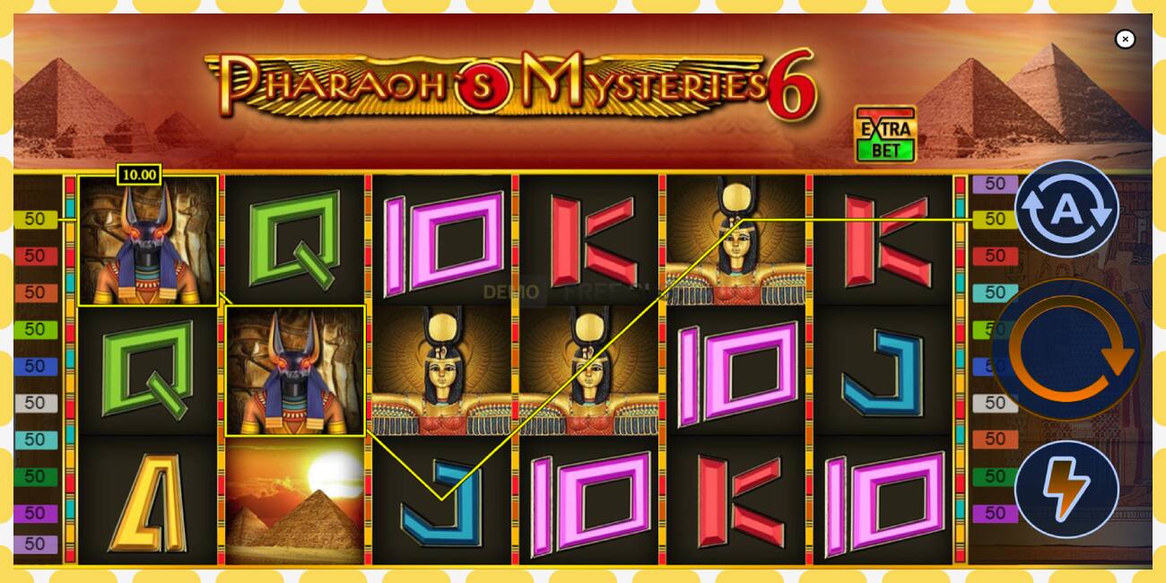 Demo yuvası Pharaons Mysteries 6 pulsuz və qeydiyyat olmadan, şəkil - 1