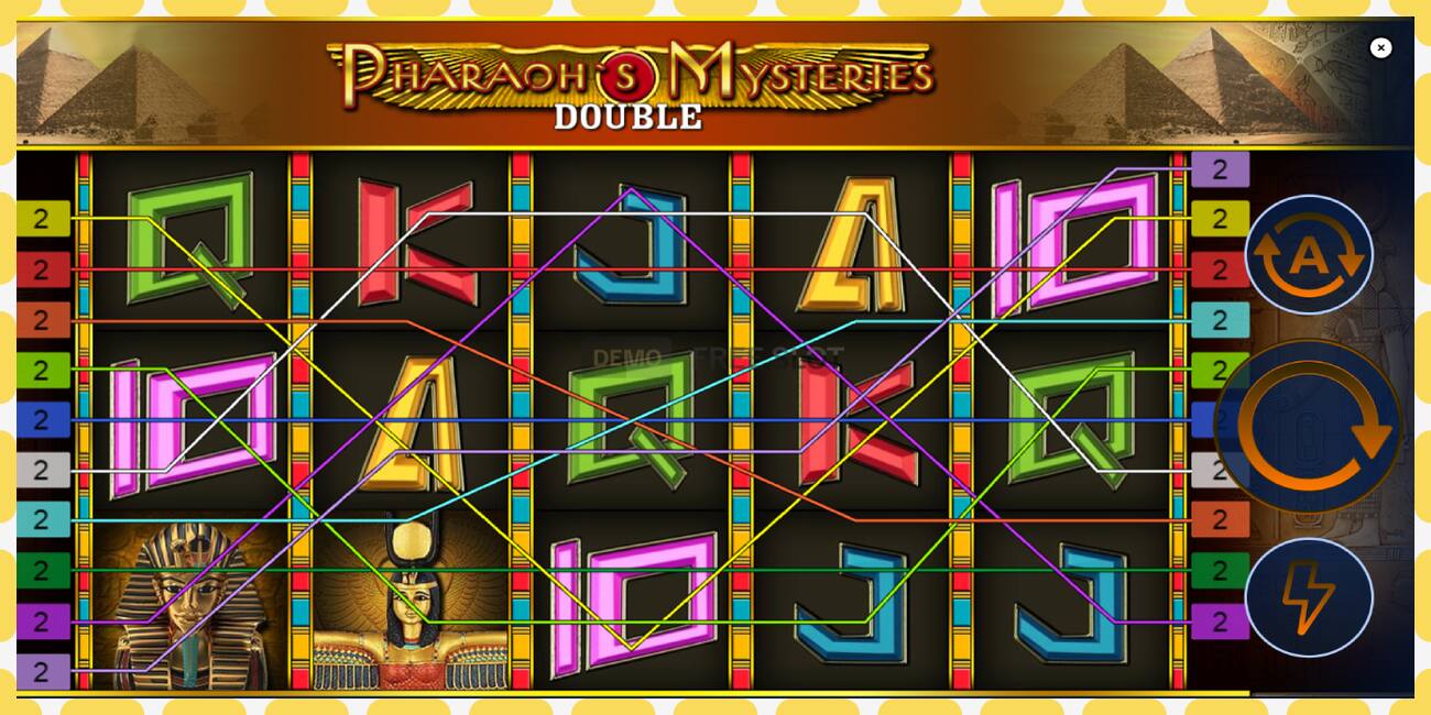 Demo slots Pharaons Mysteries Double bezmaksas un bez reģistrācijas, attēlu - 1