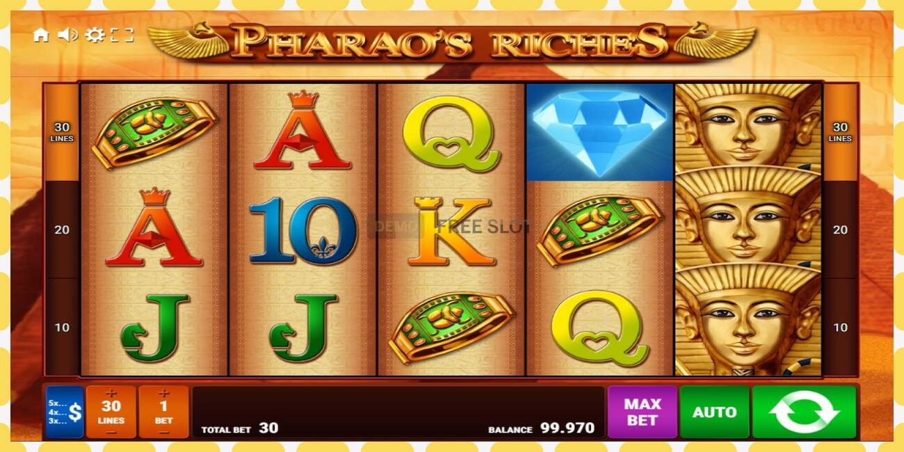 Demo slot Pharaos Riches ingyenes és regisztráció nélkül, kép - 1