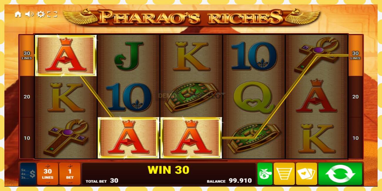 Demo slot Pharaos Riches ingyenes és regisztráció nélkül, kép - 1