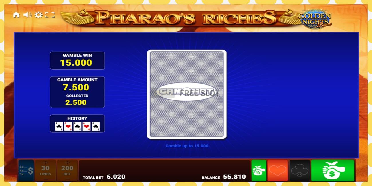 Demo slot Pharaos Riches Golden Nights free and without registration, picture - 1