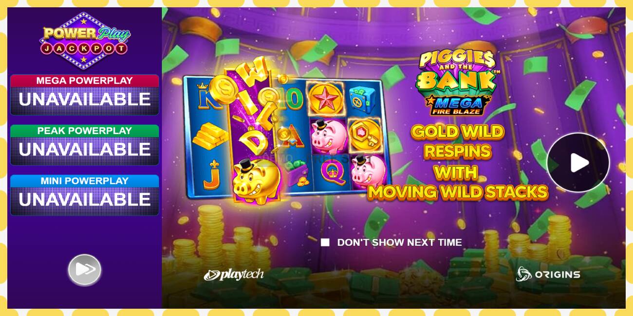 Demo lizdas Piggies and the Bank PowerPlay Jackpot nemokamai ir be registracijos, paveikslėlį - 1