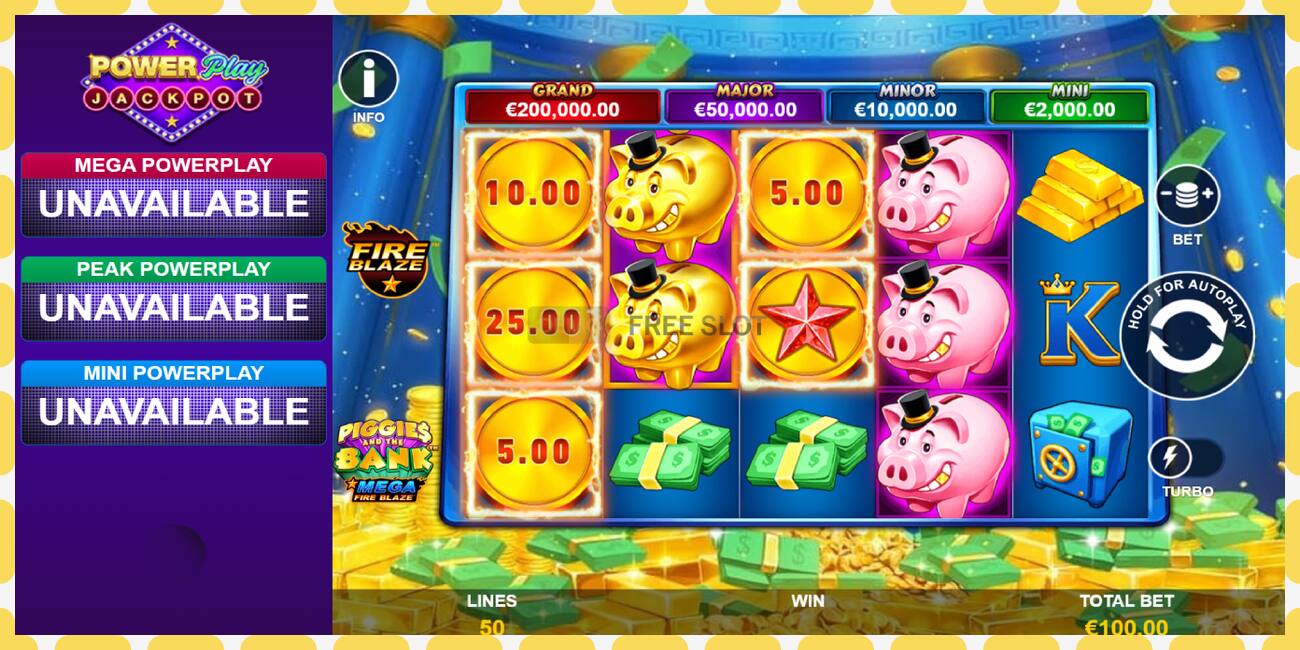 Demo lizdas Piggies and the Bank PowerPlay Jackpot nemokamai ir be registracijos, paveikslėlį - 1