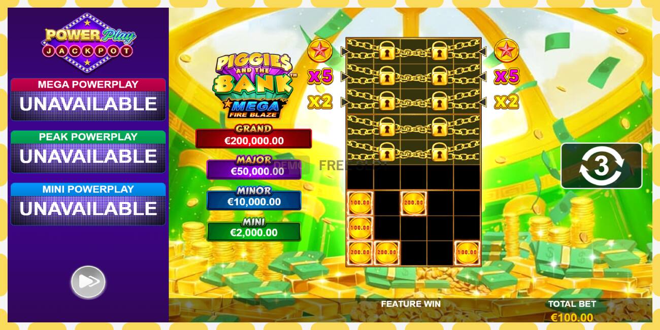 Demo lizdas Piggies and the Bank PowerPlay Jackpot nemokamai ir be registracijos, paveikslėlį - 1