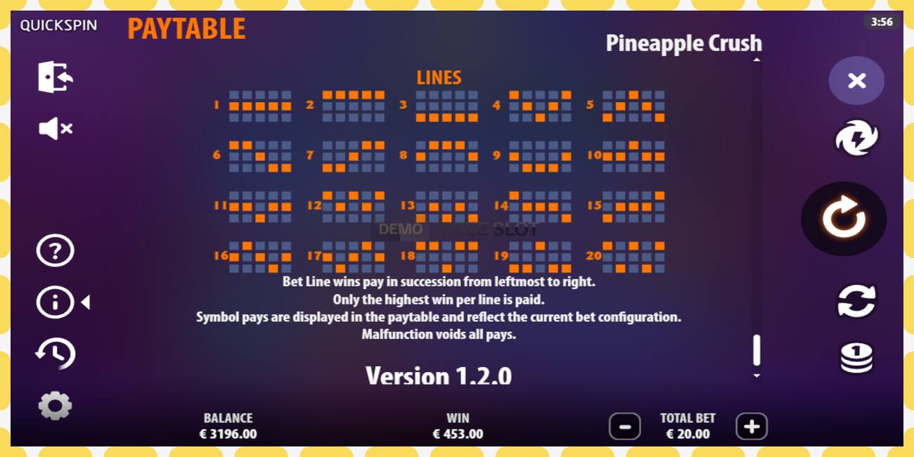 Demo slot Pineapple Crush free and without registration, picture - 1