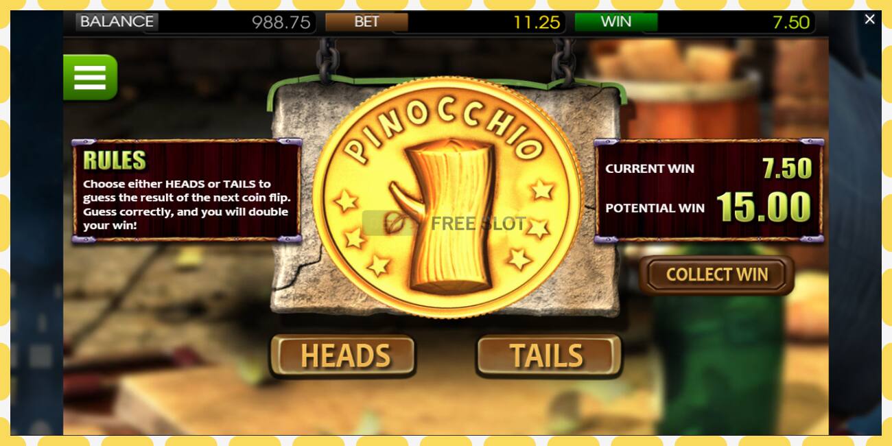 Demo slot Pinocchio free and without registration, picture - 1