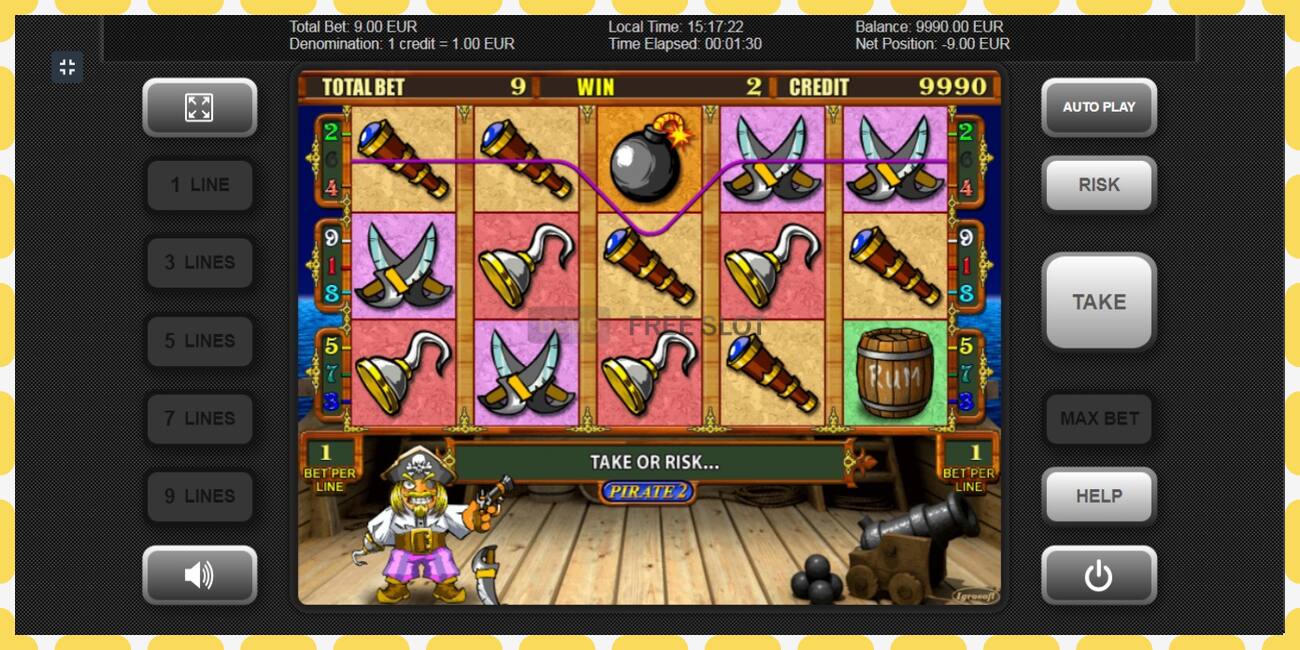 Demo slot Pirate 2 free and without registration, picture - 1