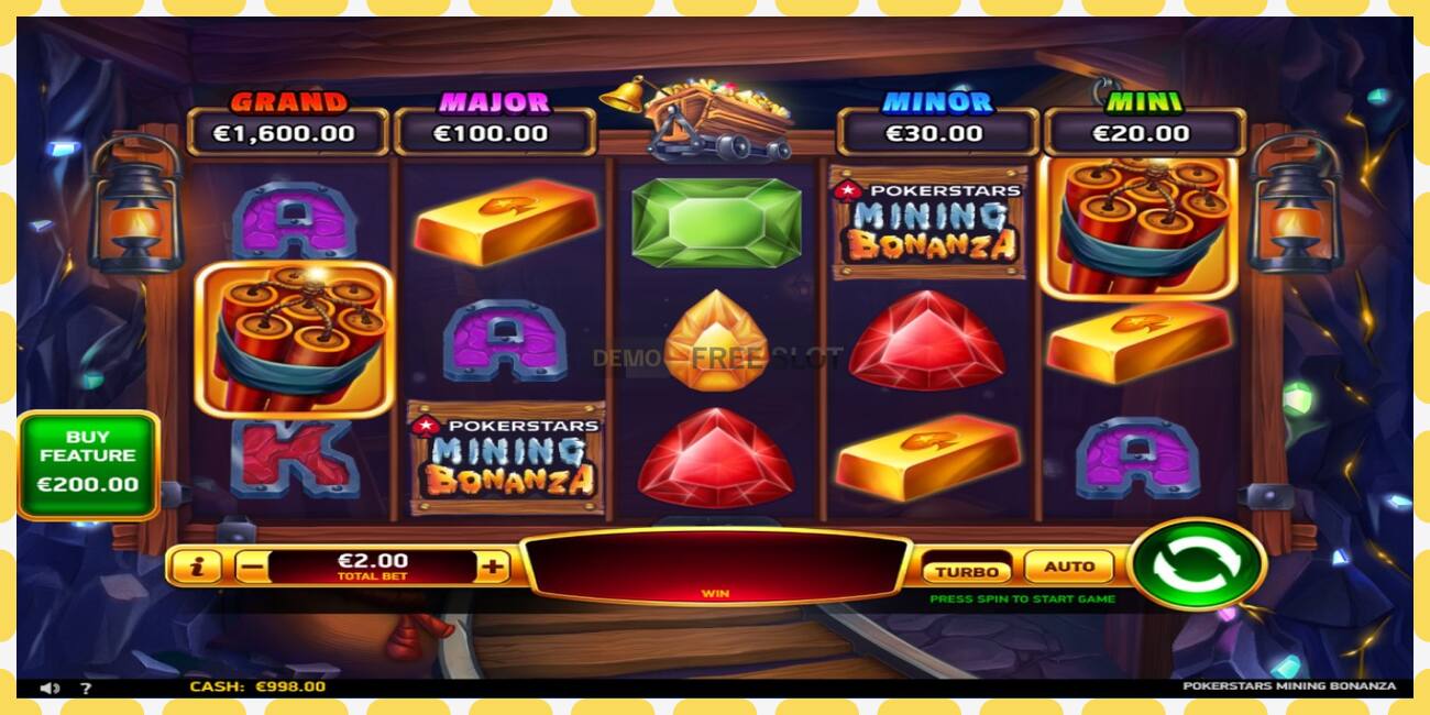 Demo slot Pokerstars Mining Bonanza free and without registration, picture - 1