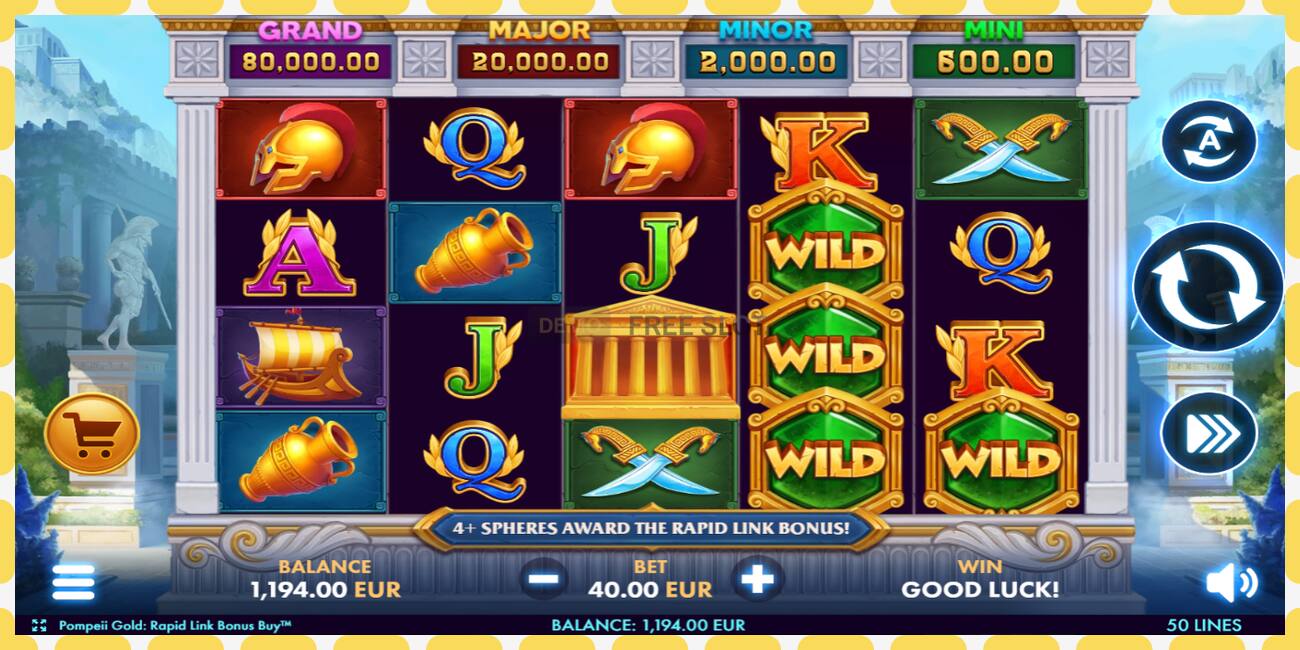 டெமோ ஸ்லாட் Pompeii Gold Rapid Link Bonus Buy இலவச மற்றும் பதிவு இல்லாமல், படம் - 1