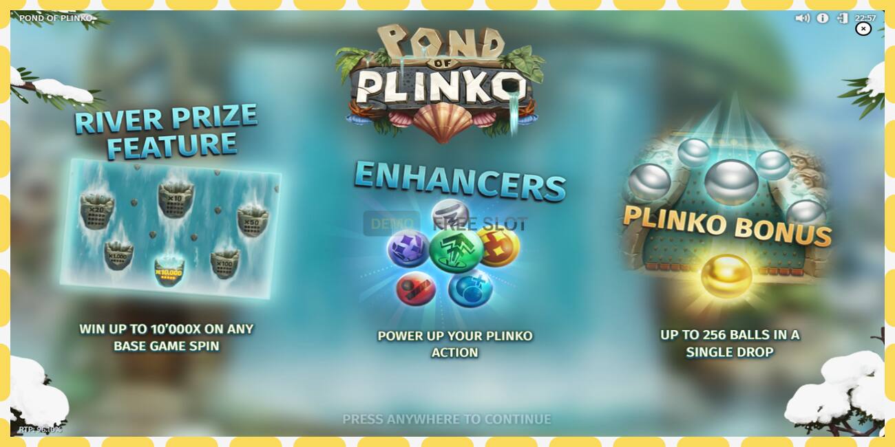 រន្ធដោតសាកល្បង Pond of Plinko ឥតគិតថ្លៃនិងដោយគ្មានការចុះឈ្មោះ, រូបភាព - ១