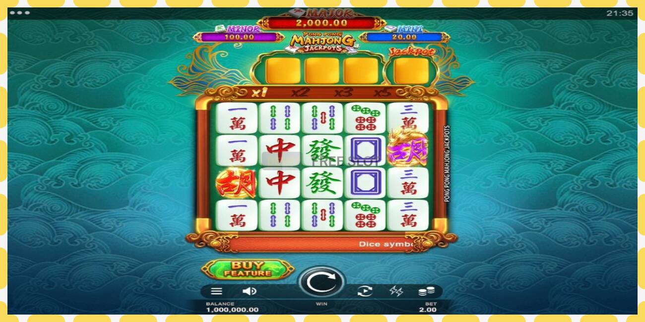 Demo slot Pong Pong Mahjong Jackpots free and without registration, picture - 1