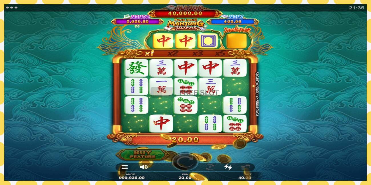 Demo slot Pong Pong Mahjong Jackpots free and without registration, picture - 1