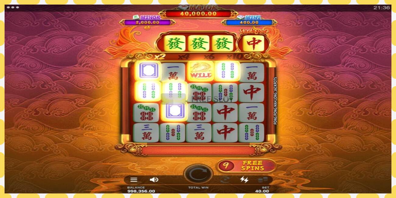 Demo slot Pong Pong Mahjong Jackpots free and without registration, picture - 1