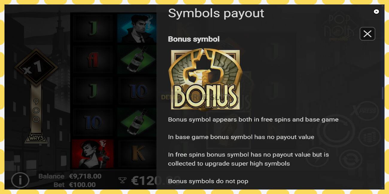 Demo slot PopNoir free and without registration, picture - 1