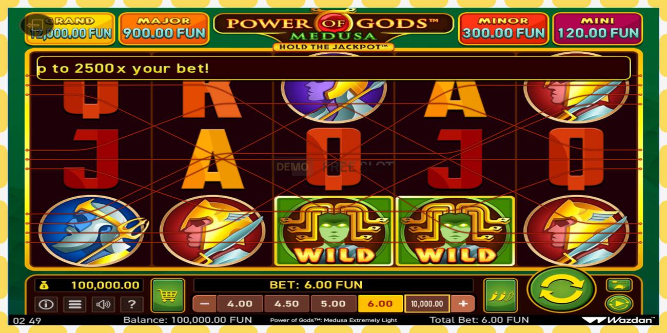 Demo slot Power of Gods: Medusa Extremely Light free and without registration, picture - 1