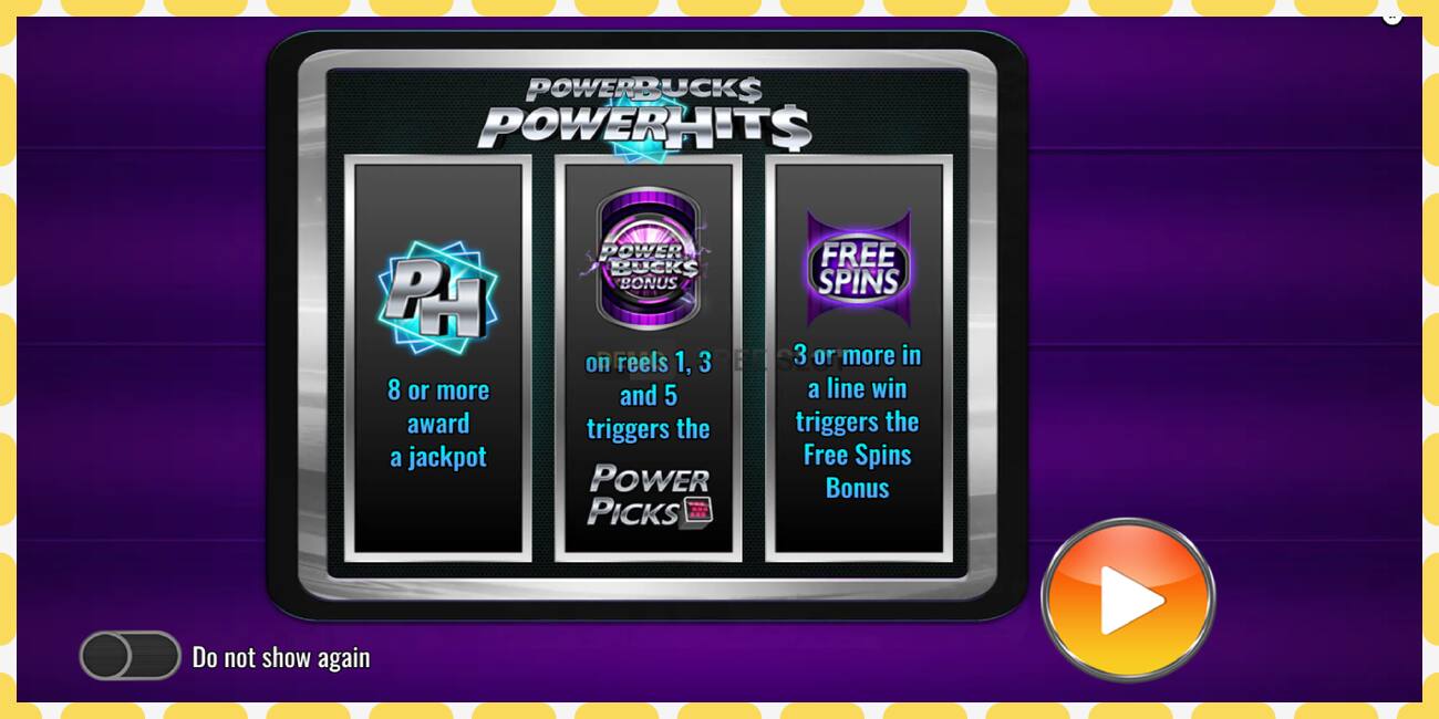 Demo slot PowerBucks PowerHits free and without registration, picture - 1