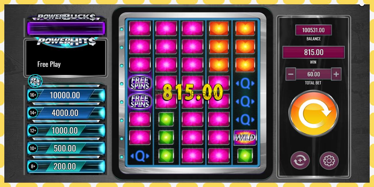 Demo slot PowerBucks PowerHits free and without registration, picture - 1