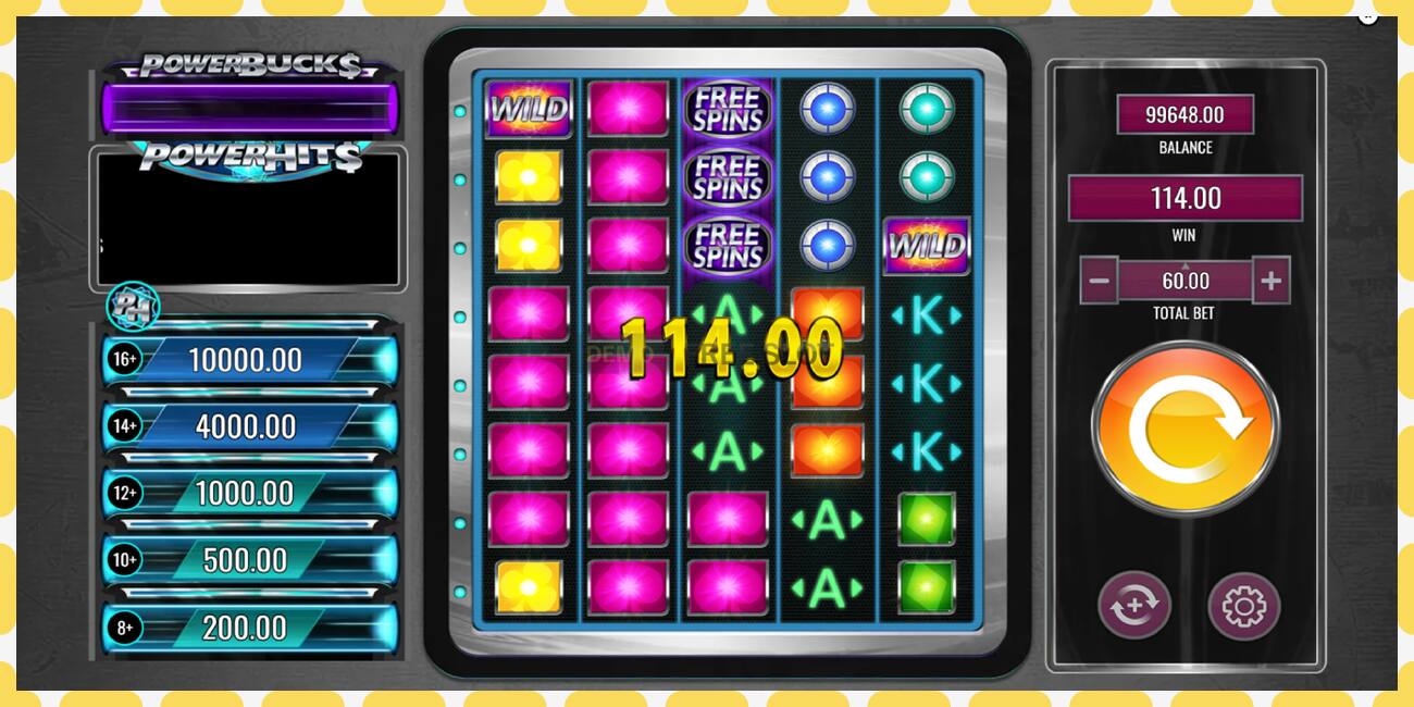 Demo slot PowerBucks PowerHits free and without registration, picture - 1