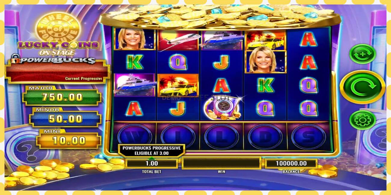 Demo slot PowerBucks Wheel of Fortune Lucky Coins On Stage free and without registration, picture - 1