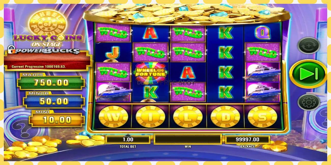 Demo slot PowerBucks Wheel of Fortune Lucky Coins On Stage free and without registration, picture - 1