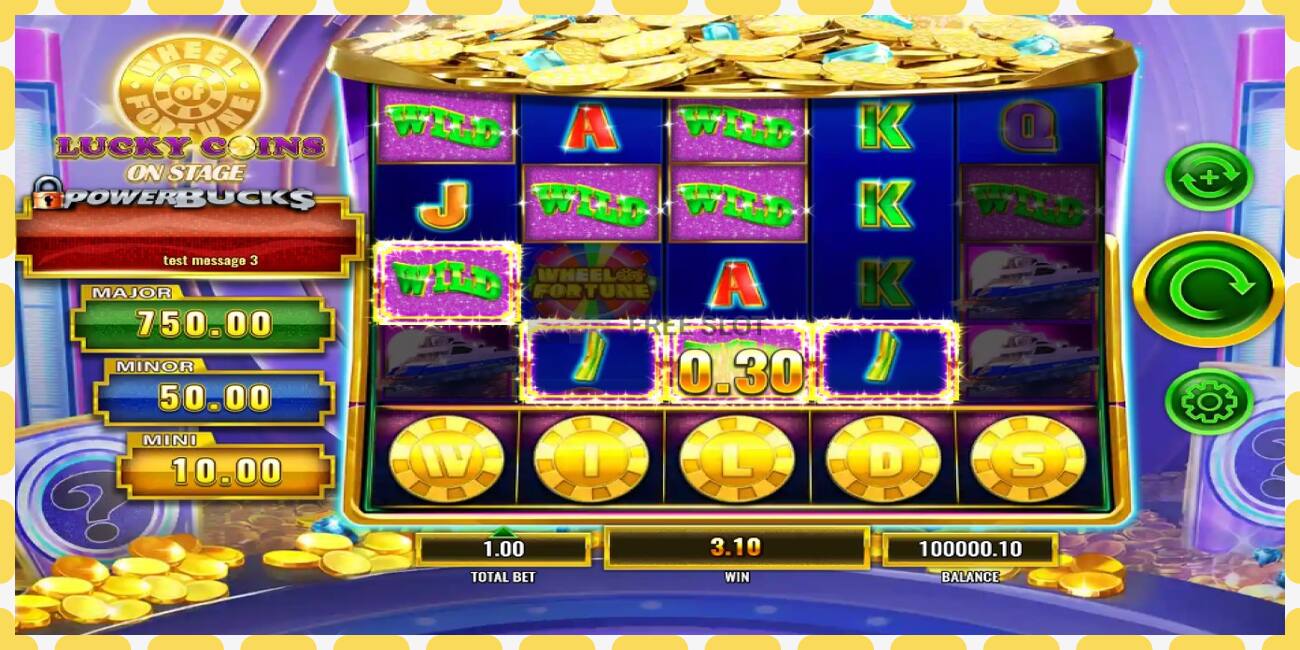 Demo slot PowerBucks Wheel of Fortune Lucky Coins On Stage free and without registration, picture - 1