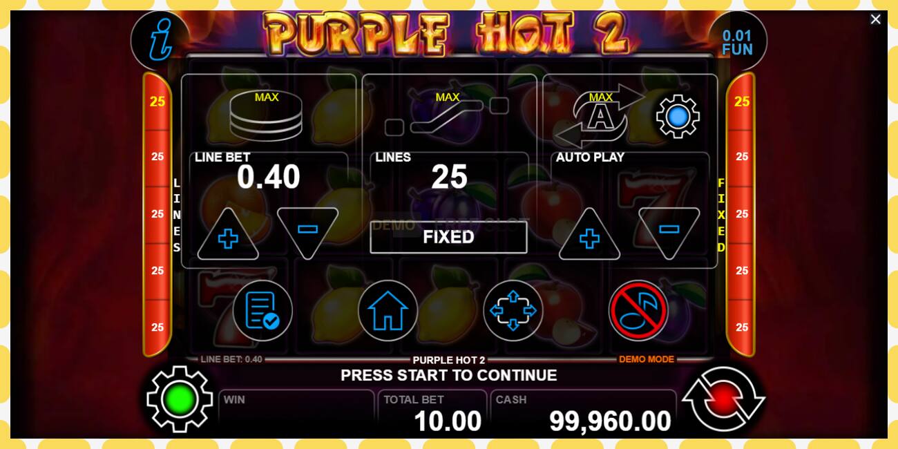 Demo slot Purple Hot 2 free and without registration, picture - 1