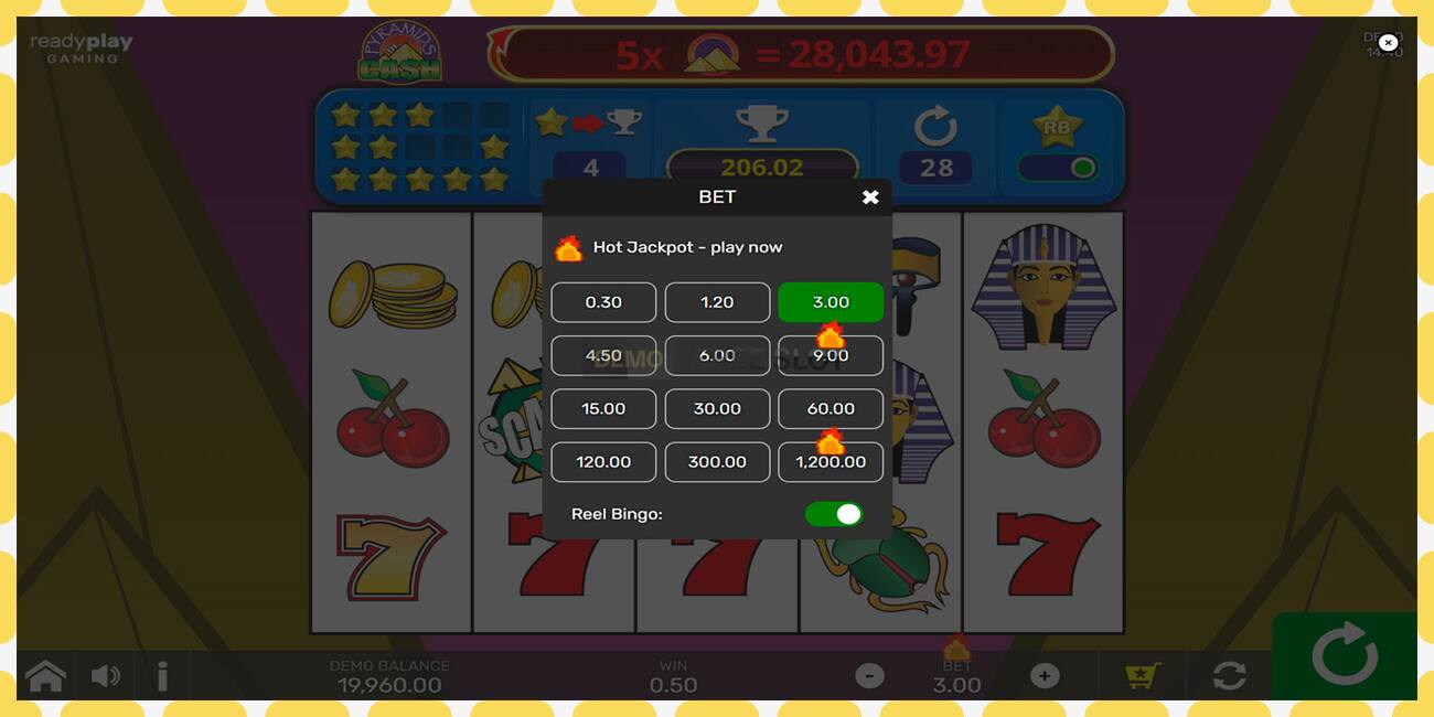 Demo pesa Pyramids of Cash with Reel Bingo tasuta ja ilma registreerimiseta, pilt - 1