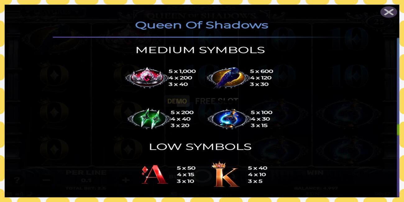 Slot demo Queen of Shadows gratis dan tanpa registrasi, gambar - 1