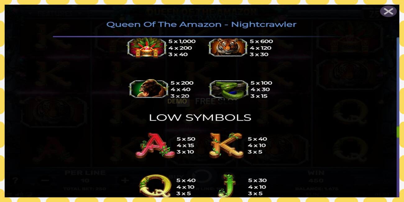 デモスロット Queen of the Amazon - Nightcrawler 無料で登録なしで, 写真 - 1