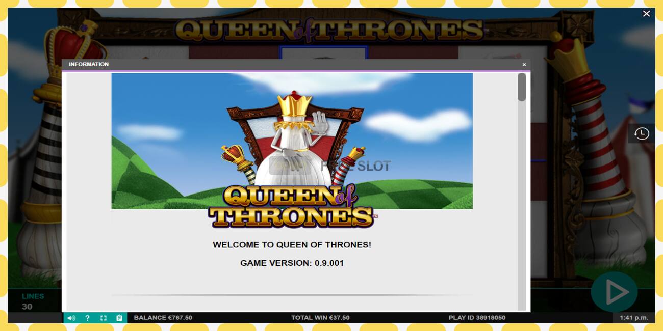 Demo slot Queen of Thrones free and without registration, picture - 1