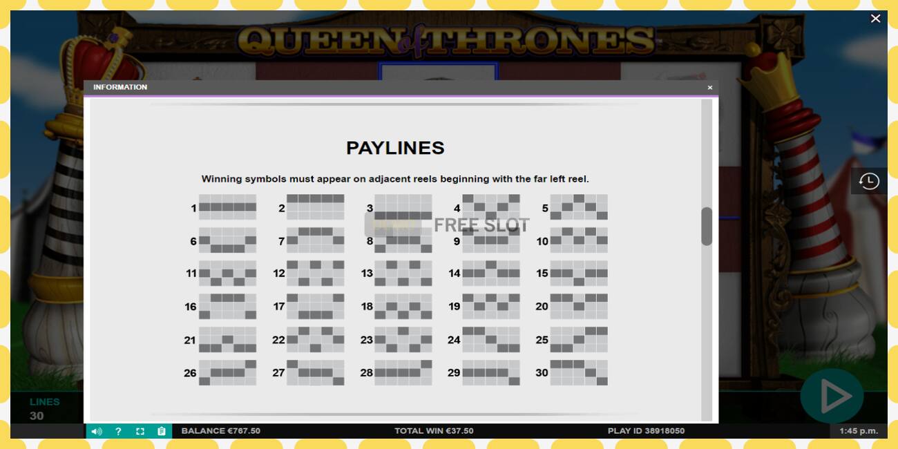 Demo slot Queen of Thrones free and without registration, picture - 1