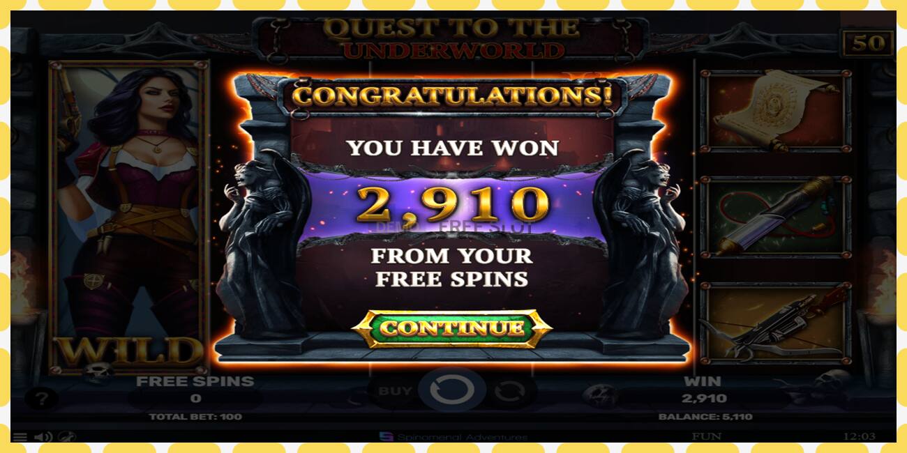 Demo slot Quest To The Underworld free and without registration, picture - 1