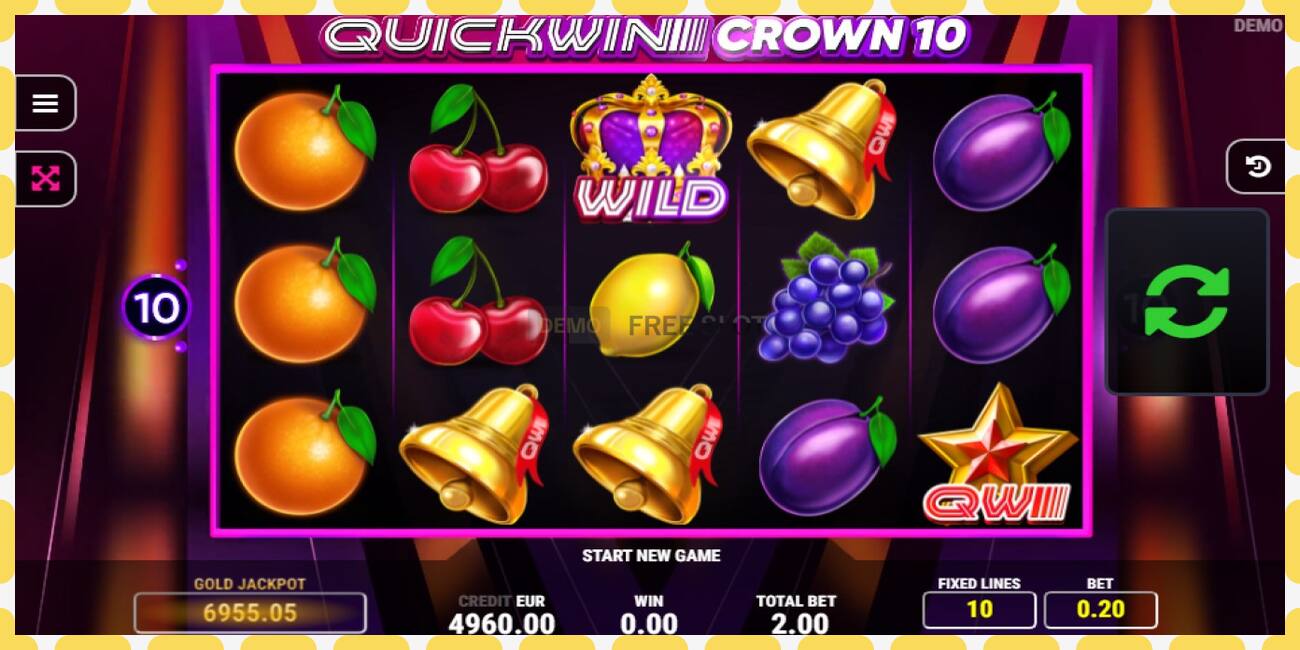 Yanayopangwa demo Quick Win Crown 10 bure na bila usajili, picha - 1