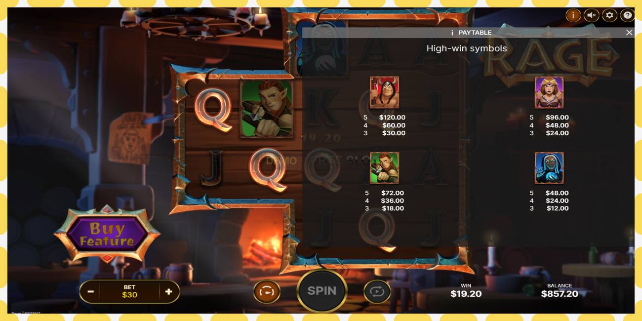 Slot demo Rage gratis dan tanpa registrasi, gambar - 1