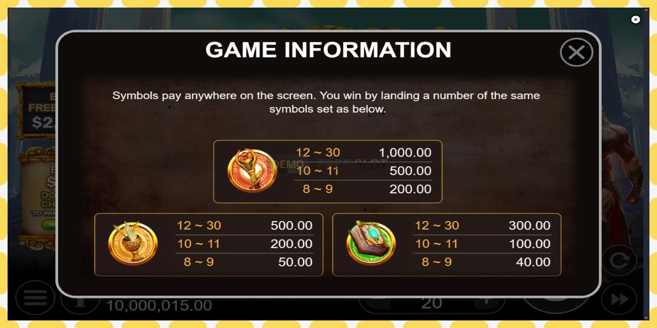 Demo slot Rage of Olympus free and without registration, picture - 1