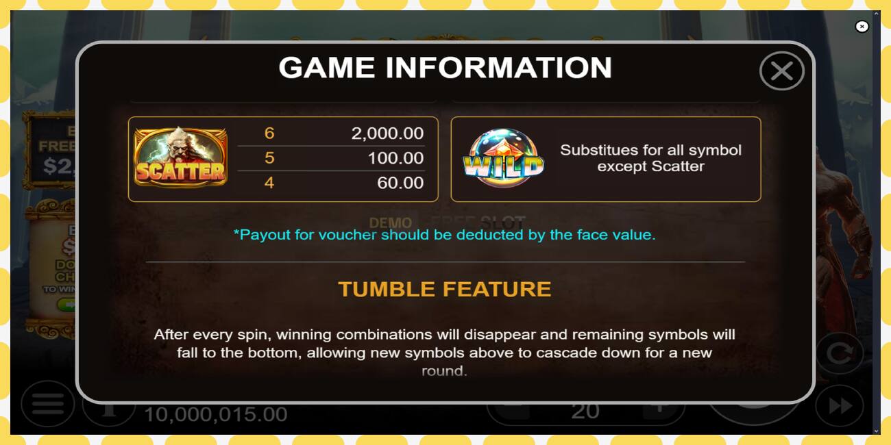 Demo slot Rage of Olympus free and without registration, picture - 1